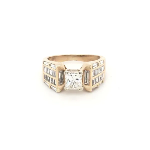Estate 14 Karat Princess Engagement Ring Kiefer Jewelers Lutz, FL