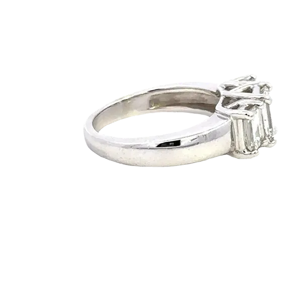 Estate Platinum 2.05 CTW Emerald Cut 3 Stone Ring Image 3 Kiefer Jewelers Lutz, FL