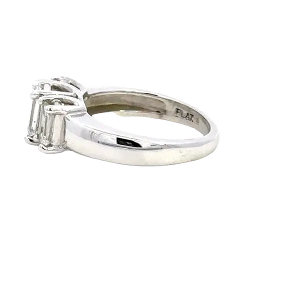 Estate Platinum 2.05 CTW Emerald Cut 3 Stone Ring Image 4 Kiefer Jewelers Lutz, FL