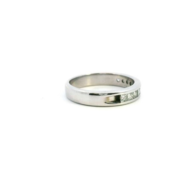 Estate 14KW 0.66CTW Princess Cut Diamond Channel Set Wedding Band Image 3 Kiefer Jewelers Lutz, FL