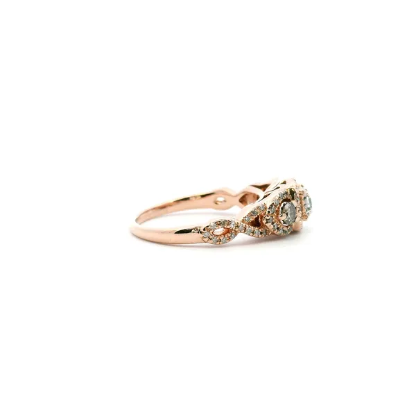 Estate 14KR Diamond Halo Ring Image 3 Kiefer Jewelers Lutz, FL
