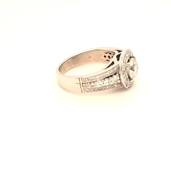 14KW 1 ctw Halo Ring Image 2 Kiefer Jewelers Lutz, FL