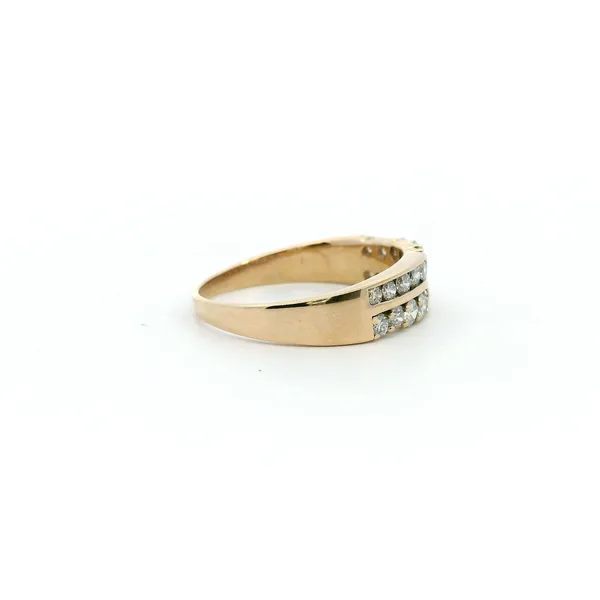 Estate 14KY Diamond Channel and Prong Set Band Image 3 Kiefer Jewelers Lutz, FL