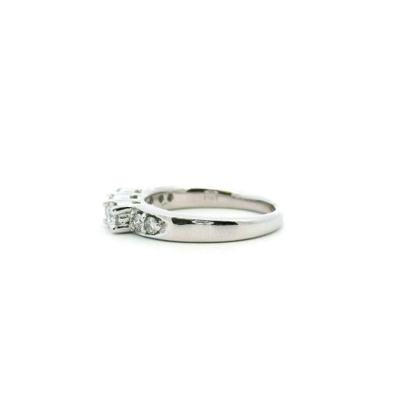 Estate 14KW 0.50CTW Diamond Three Stone Wedding Band Image 4 Kiefer Jewelers Lutz, FL