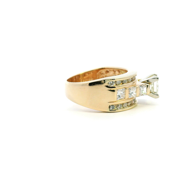 Estate 14KY 2.77CTW Princess Cut Diamond Engagement Ring Image 3 Kiefer Jewelers Lutz, FL