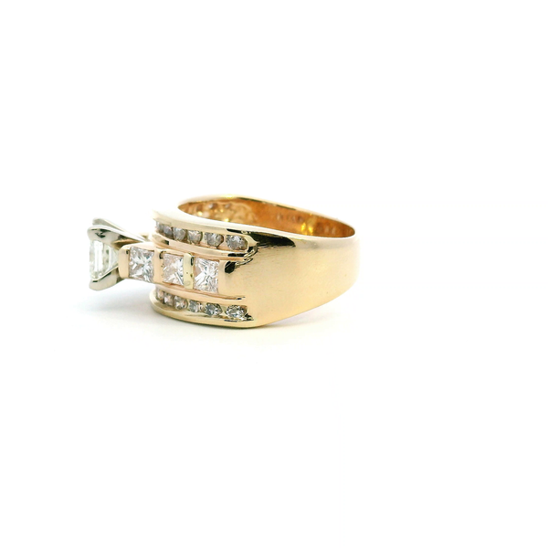 Estate 14KY 2.77CTW Princess Cut Diamond Engagement Ring Image 4 Kiefer Jewelers Lutz, FL