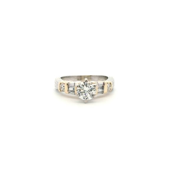 Estate 14KWY 1CTW Etched Engagement Ring Kiefer Jewelers Lutz, FL