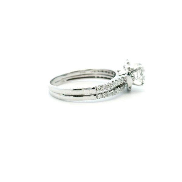 Estate 14KW 1.0CTW Diamond Halo Engagement Ring Set Image 3 Kiefer Jewelers Lutz, FL