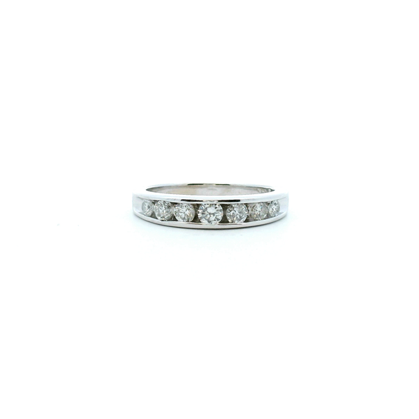Estate 14KW 0.50CTW Channel Set Diamond Wedding Band Image 2 Kiefer Jewelers Lutz, FL