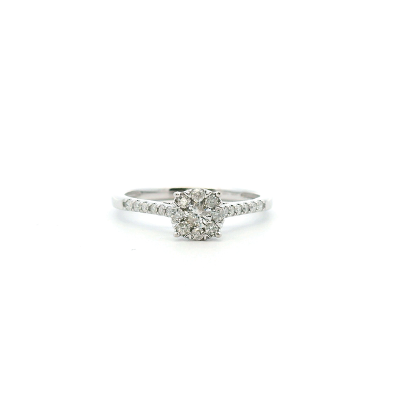 Estate 10KW 0.25CTW Diamond Halo Engagement Ring Image 2 Kiefer Jewelers Lutz, FL