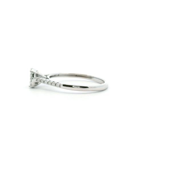 Estate 10KW 0.25CTW Diamond Halo Engagement Ring Image 4 Kiefer Jewelers Lutz, FL