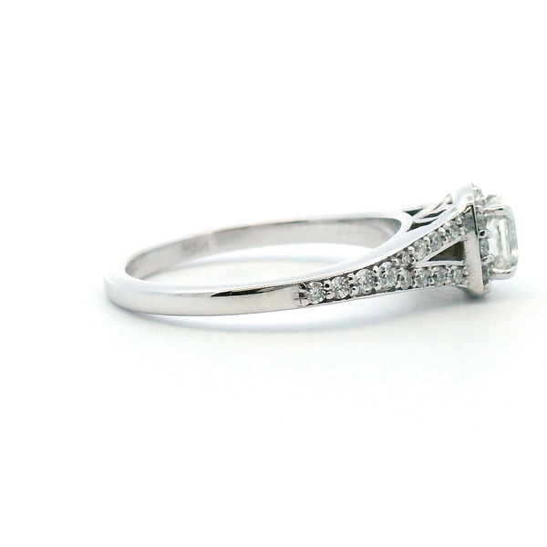 Estate 14KW 0.50CTW Cushion Cut Diamond Halo Engagement Ring Image 3 Kiefer Jewelers Lutz, FL