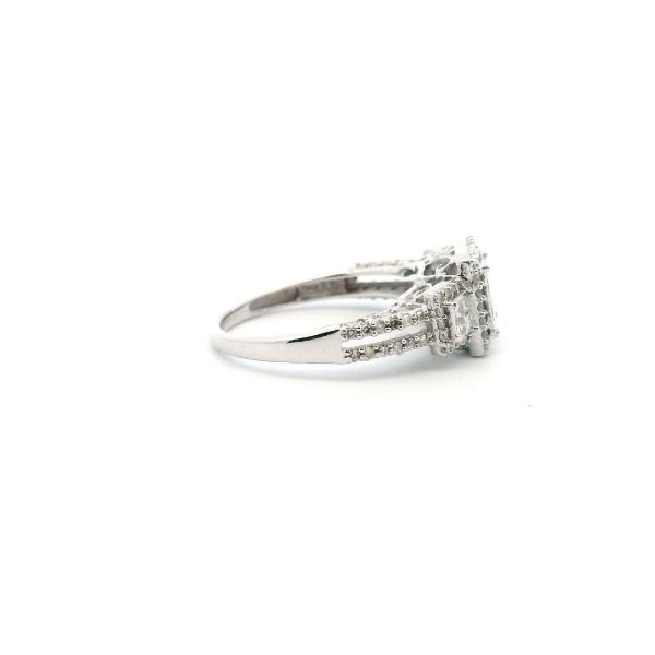 Estate 10KW 1.0CTW Princess Cut Invisible Set Engagement Ring Image 3 Kiefer Jewelers Lutz, FL