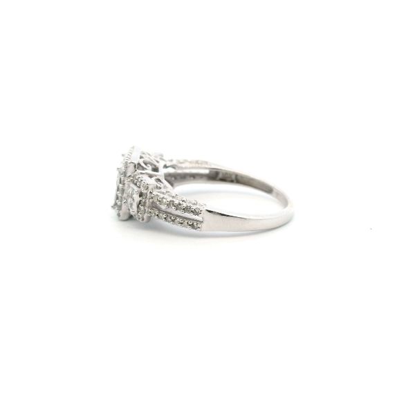 Estate 10KW 1.0CTW Princess Cut Invisible Set Engagement Ring Image 4 Kiefer Jewelers Lutz, FL