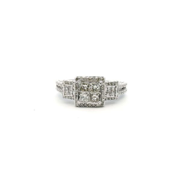 Estate 10KW 1.0CTW Princess Cut Invisible Set Engagement Ring Kiefer Jewelers Lutz, FL