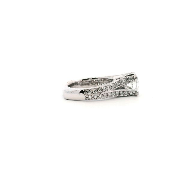 Estate 18KW 0.95CTW Diamond A.Jaffe Engagement Ring Image 3 Kiefer Jewelers Lutz, FL