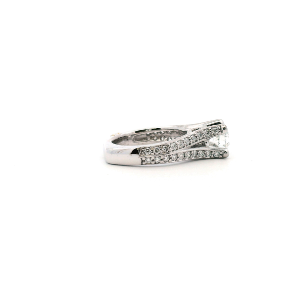 Estate 18KW 0.95CTW Diamond A.Jaffe Engagement Ring Image 3 Kiefer Jewelers Lutz, FL