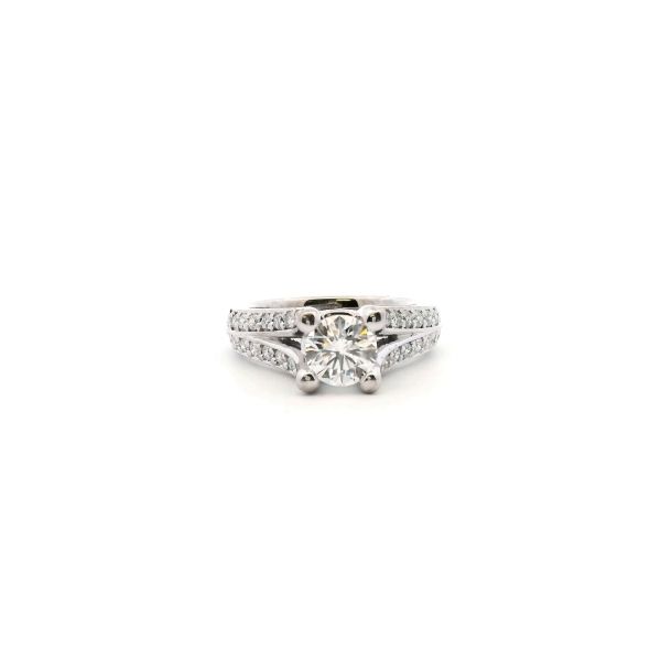 Estate 18KW 0.95CTW Diamond A.Jaffe Engagement Ring Kiefer Jewelers Lutz, FL