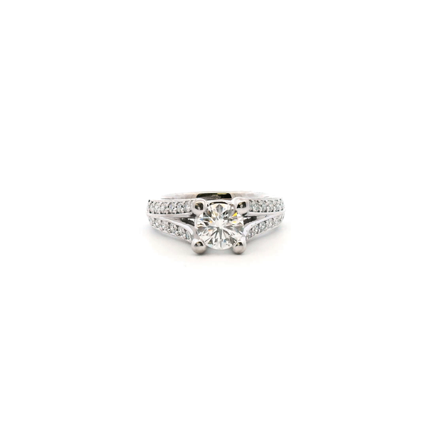Estate 18KW 0.95CTW Diamond A.Jaffe Engagement Ring Kiefer Jewelers Lutz, FL