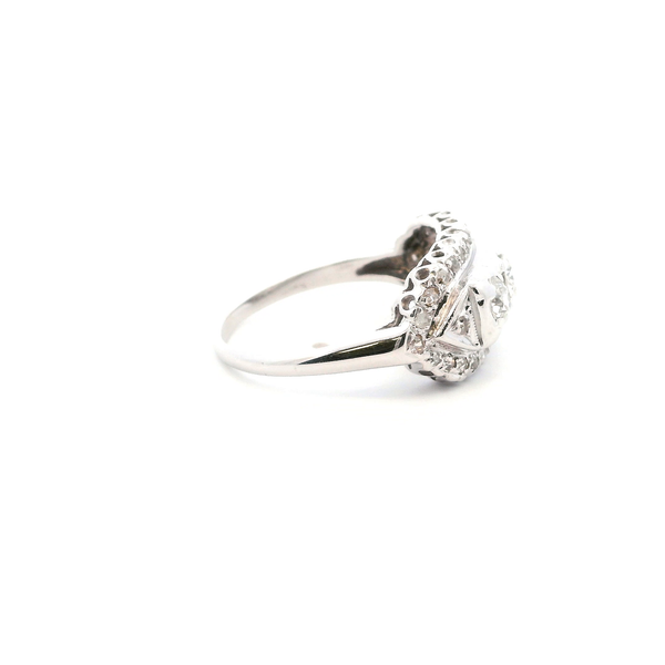 Estate 14KW 0.75CTW Diamond Vintage Three Stone Ring Image 4 Kiefer Jewelers Lutz, FL