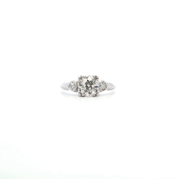 Estate 14KW 0.80CT Diamond Vintage Style Ring Kiefer Jewelers Lutz, FL