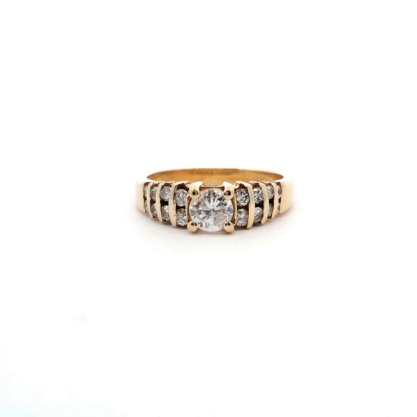 Estate 14KY 0.50CTW Diamond Channel Set Engagement Ring Kiefer Jewelers Lutz, FL