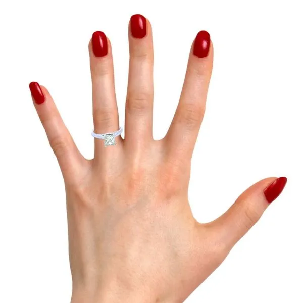 Estate 14K .99 CT Princess Cut Solitaire Ring Image 2 Kiefer Jewelers Lutz, FL