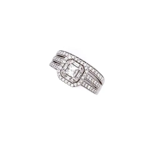Estate 10K Princess Cut Wedding Set Image 2 Kiefer Jewelers Lutz, FL