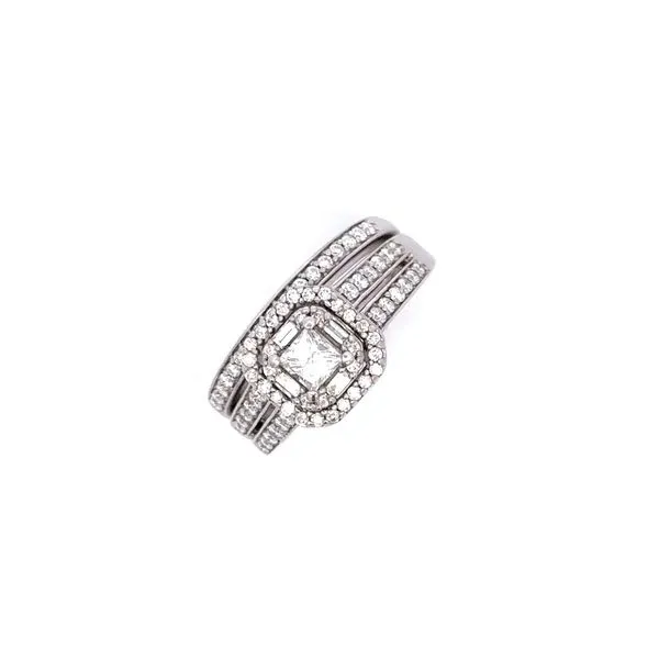 Estate 10K Princess Cut Wedding Set Image 4 Kiefer Jewelers Lutz, FL