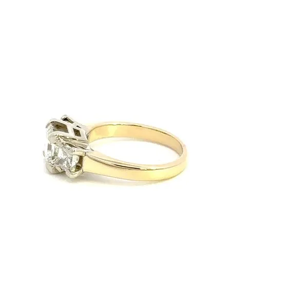 Estate 1.95CTW Princess 3 Stone Ring Image 2 Kiefer Jewelers Lutz, FL