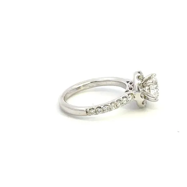 Estate 14KW 1.48CTW Halo Engagement Ring Image 4 Kiefer Jewelers Lutz, FL