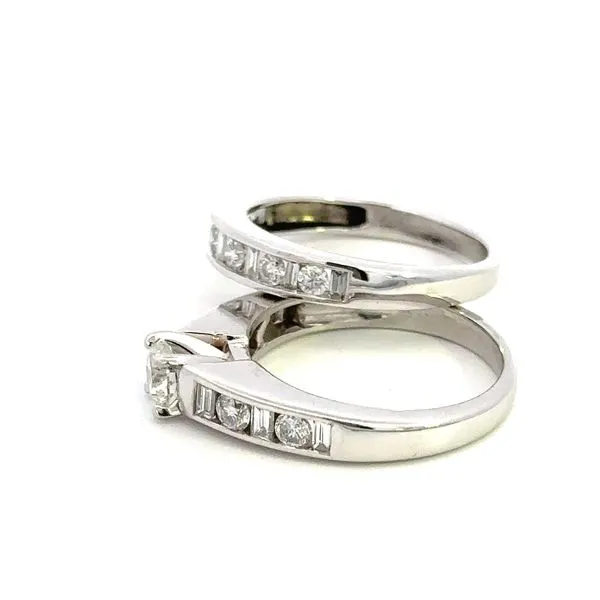 Estate 1.43CTW Diamond Wedding Set Image 4 Kiefer Jewelers Lutz, FL