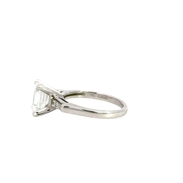 Estate 18KW 1.96CTW Emerald Cut Ring Image 4 Kiefer Jewelers Lutz, FL