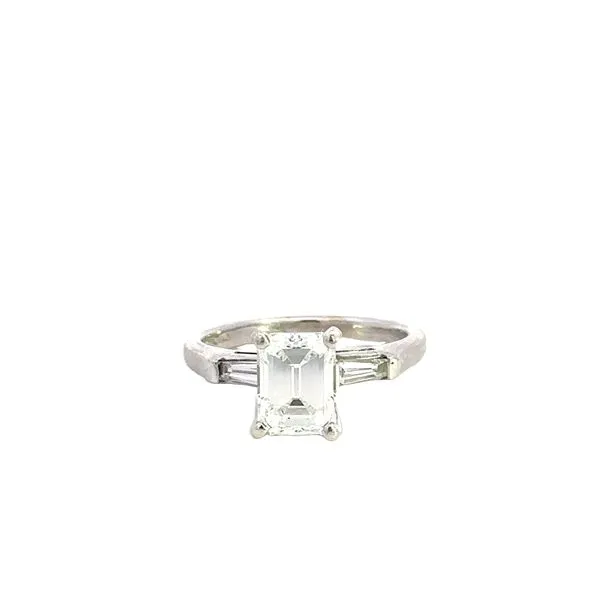 Estate 18KW 1.96CTW Emerald Cut Ring Kiefer Jewelers Lutz, FL