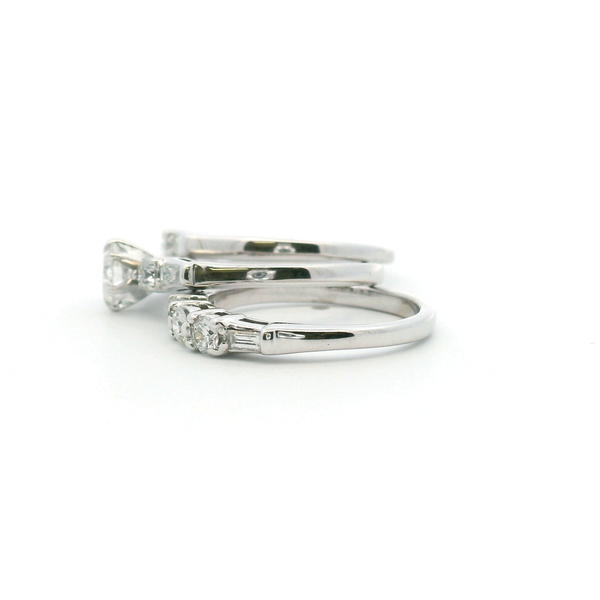 Estate 14KW 1.43CTW Diamond Bridal Set Image 4 Kiefer Jewelers Lutz, FL