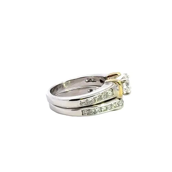 Estate 14K Two-Tone Diamond Wedding Set Image 3 Kiefer Jewelers Lutz, FL