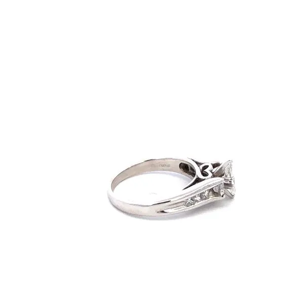 Estate 18KW Marquise Diamond Engagement Ring Image 3 Kiefer Jewelers Lutz, FL