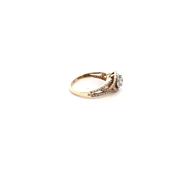 Estate 14KYW Double Halo Diamond Engagement Ring Image 3 Kiefer Jewelers Lutz, FL