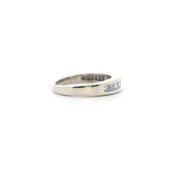 Estate 14KW Princess Cut Diamond Channel Wedding Band Image 3 Kiefer Jewelers Lutz, FL