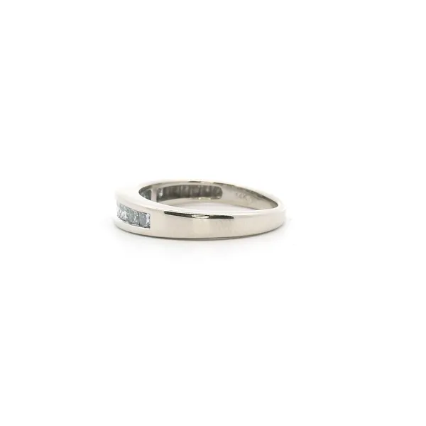 Estate 14KW Princess Cut Diamond Channel Wedding Band Image 4 Kiefer Jewelers Lutz, FL