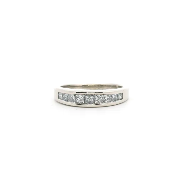 Estate 14KW Princess Cut Diamond Channel Wedding Band Kiefer Jewelers Lutz, FL