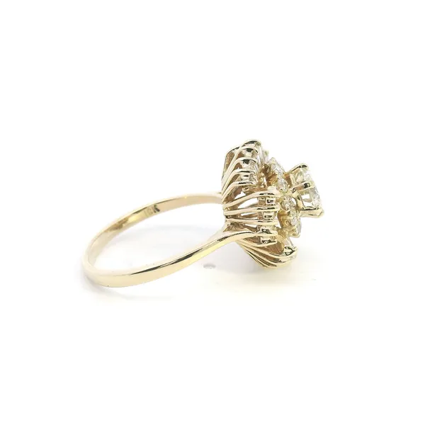 Estate 18KY Diamond Double Halo Diamond Ring Image 3 Kiefer Jewelers Lutz, FL