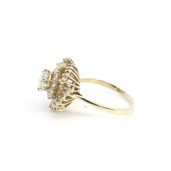 Estate 18KY Diamond Double Halo Diamond Ring Image 4 Kiefer Jewelers Lutz, FL