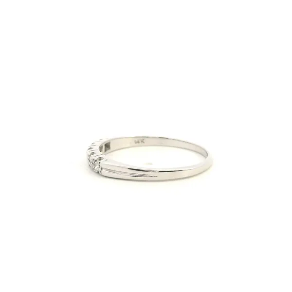 Estate 14KW Single Cut Diamond Wedding Band Image 4 Kiefer Jewelers Lutz, FL