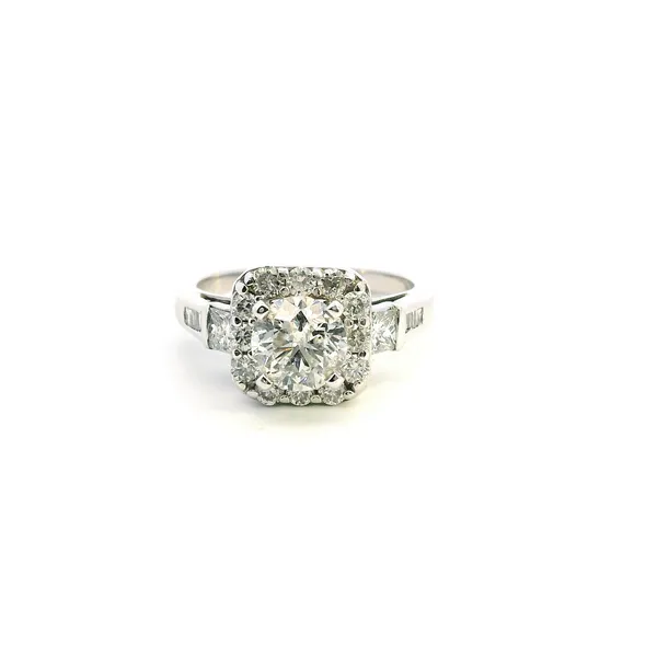 14KW 1.90CTW Diamond Halo Engagement Ring Kiefer Jewelers Lutz, FL