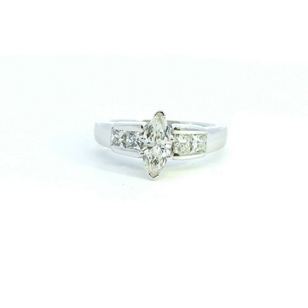 Estate 14KW Marquise Diamond Engagement Ring Kiefer Jewelers Lutz, FL