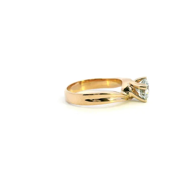Estate 18KY 1CT Solitaire Swirl Band Ring Image 3 Kiefer Jewelers Lutz, FL