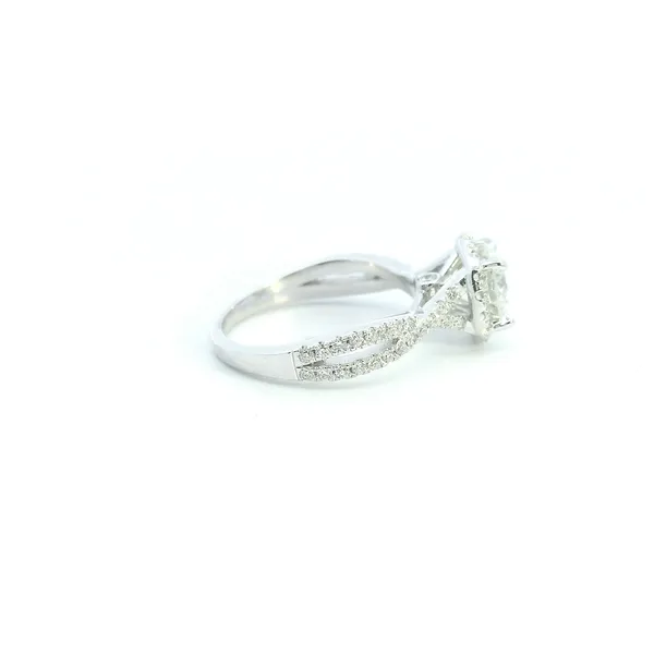 Estate 14KW 1.75CTW Diamond Halo Engagement Ring Image 3 Kiefer Jewelers Lutz, FL