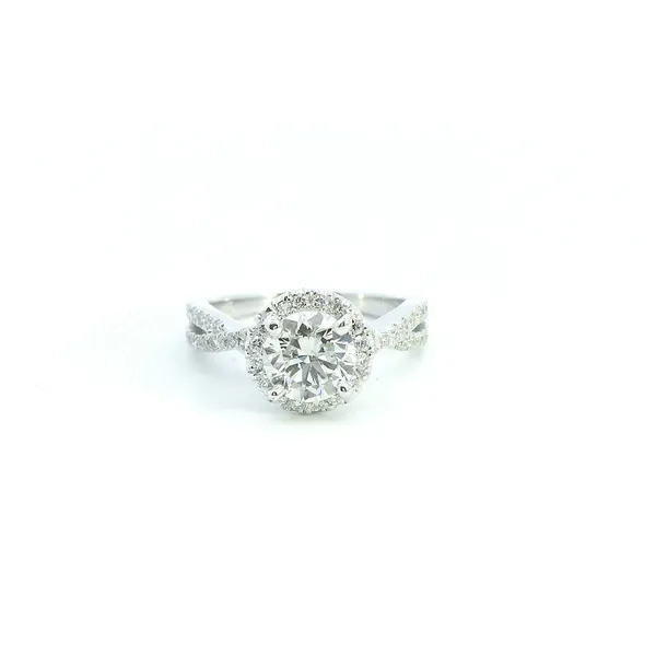 Estate 14KW 1.75CTW Diamond Halo Engagement Ring Kiefer Jewelers Lutz, FL
