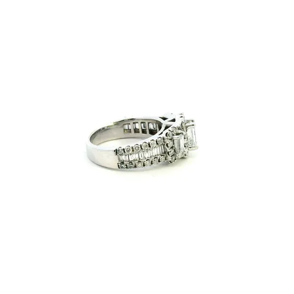 Estate 14KW 1.5CTW Three Stone Emerald Cut Diamond Engagement Ring Image 3 Kiefer Jewelers Lutz, FL
